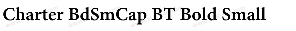 Charter BdSmCap BT Bold Small Cap字体转换